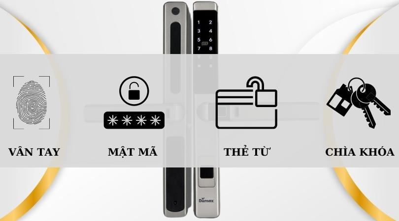 Khóa điện tử Demax SL501 AG đa dạng cách mở khóa